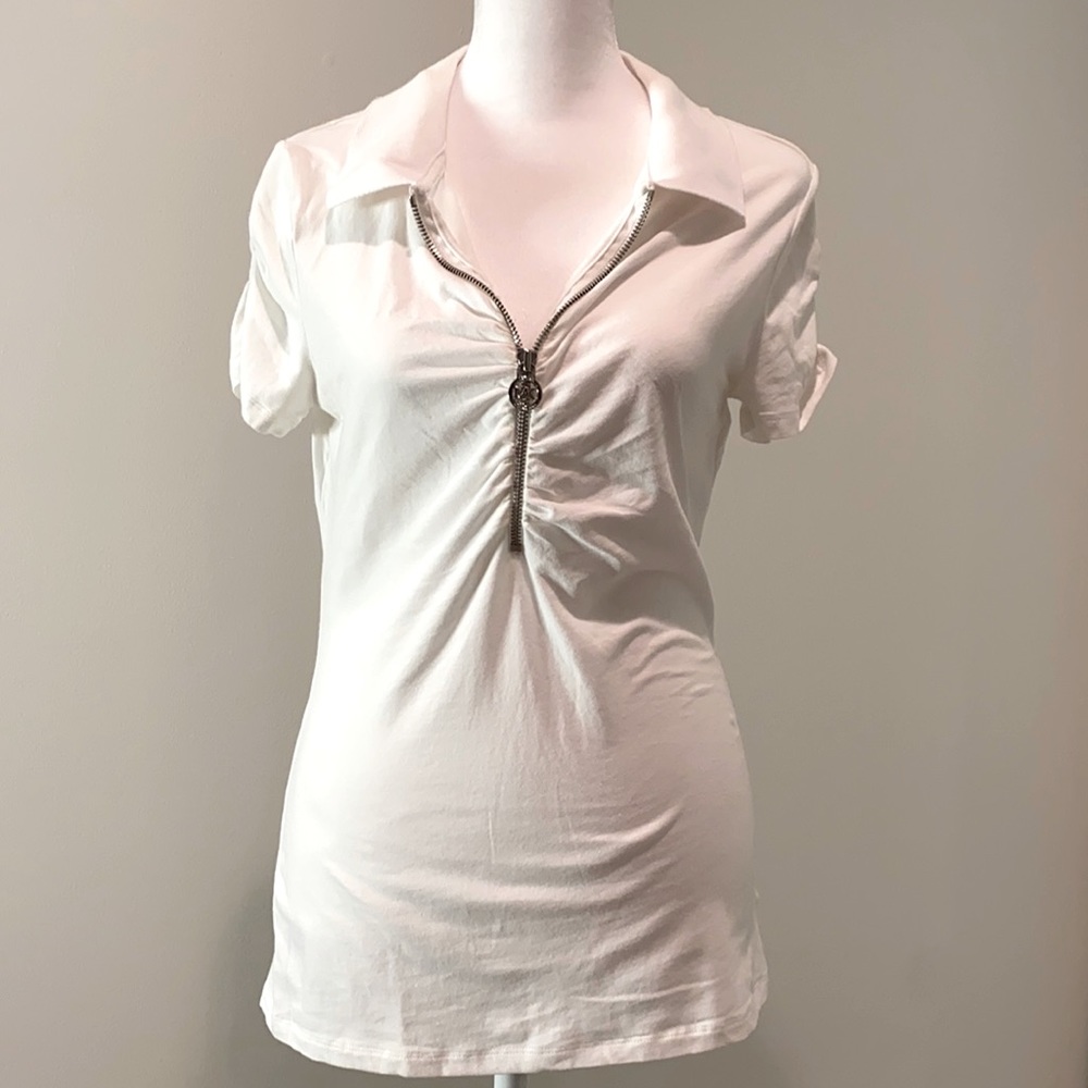 Michael Kors zipper front polo tee